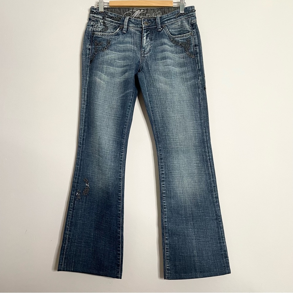 MAVI Vintage Zoe Sequined Embroidered Bootcut Dark Wash Denim Jeans